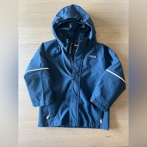 Patagonia kids navy rain jacket 5T EUC